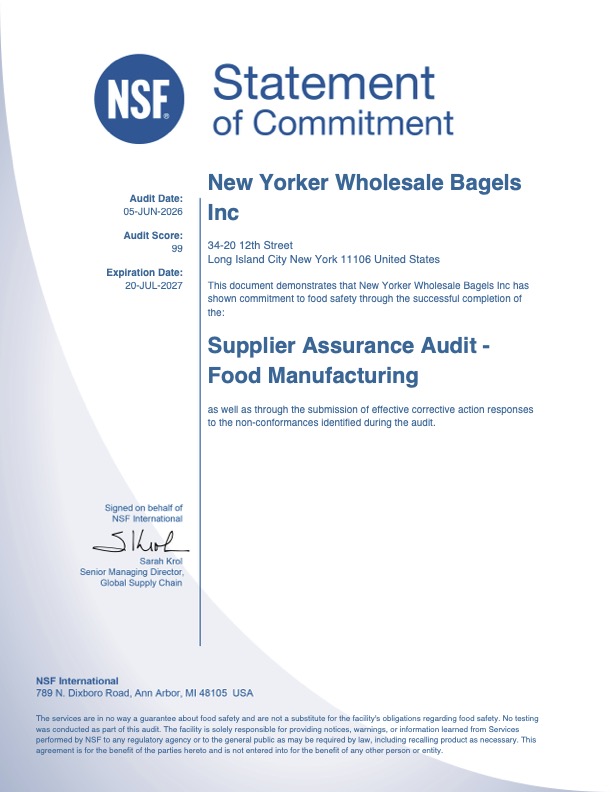third party bakery audit results